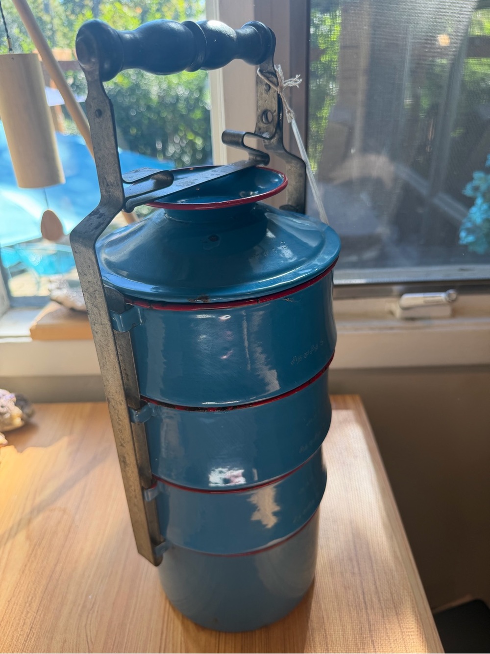 Blue Stackable Tiffin Food Carrier